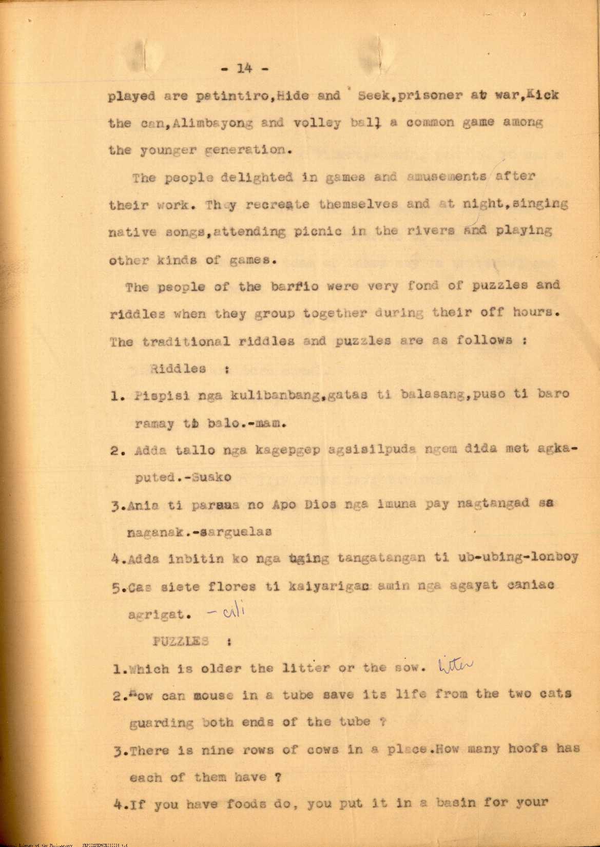 14 
